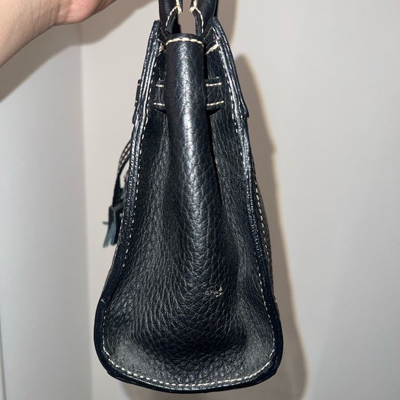 Dooney & Bourke Black Pebbled Leather Satchel - Picture 3 of 8